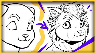 HOW TO DRAW FUR ON HEADSHOTS  FOR BEGINNERS STEP BY STEP / ✨Art Tutorial Photoshop
