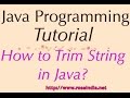 How to Trim String in Java?