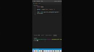 Random Name Generator (Python Code) in 16 seconds (search by gender input) #shorts