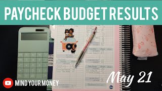 Budget With Me | May Paycheck 3 Results | Budget Mom