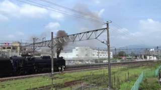 蒸気機関車 D51498 快速SLみなかみ 渋川駅発車 2016.8.11