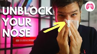 How to Unblock a Stuffy Nose NOW | TAKE A DEEP BREATH #shorts Breathing Exercises