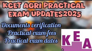 KCET Agri practical exam update||practical exam fees||documents required||#exam #education #kcet