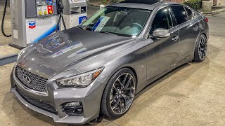 LOUD STRAIGHT PIPED Q50 NIGHT POV DRIVE! | Q50 VS TUNED 335i!