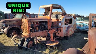 Resting Relic: 1940s Austin Western Street Sweeper! Vintage road maintenance vehicle