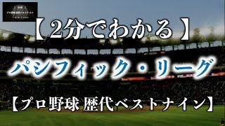 【2分でわかるプロ野球歴代ベストナイン】#14「パ・リーグ編」