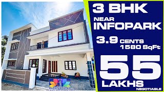 New 3BHK Villa for Sale in Ernakulam | near Infopark | Price 55 Lakhs and Negotiable