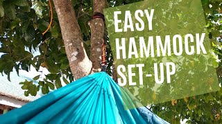 Easy Hammock Set-up Using Treehugger