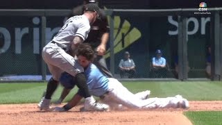 CWS@KC: Cabrera throws out Eibner, call confirmed