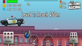 Hill Climb Racing - New police car with Plough in Countryside GamePlay