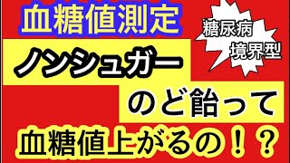 【検証】血糖値測定 ノンシュガー のど飴 糖類0 食べてみた 血糖値 どうなる？