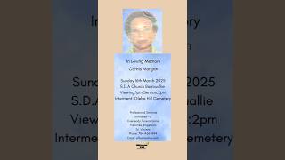 Cornis Morgan | Funeral Announcement #obituariessvg