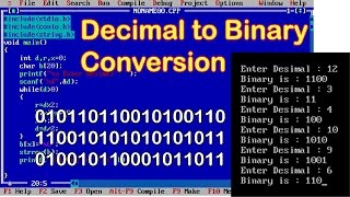 Decimal to Binary conversion in c using while loop