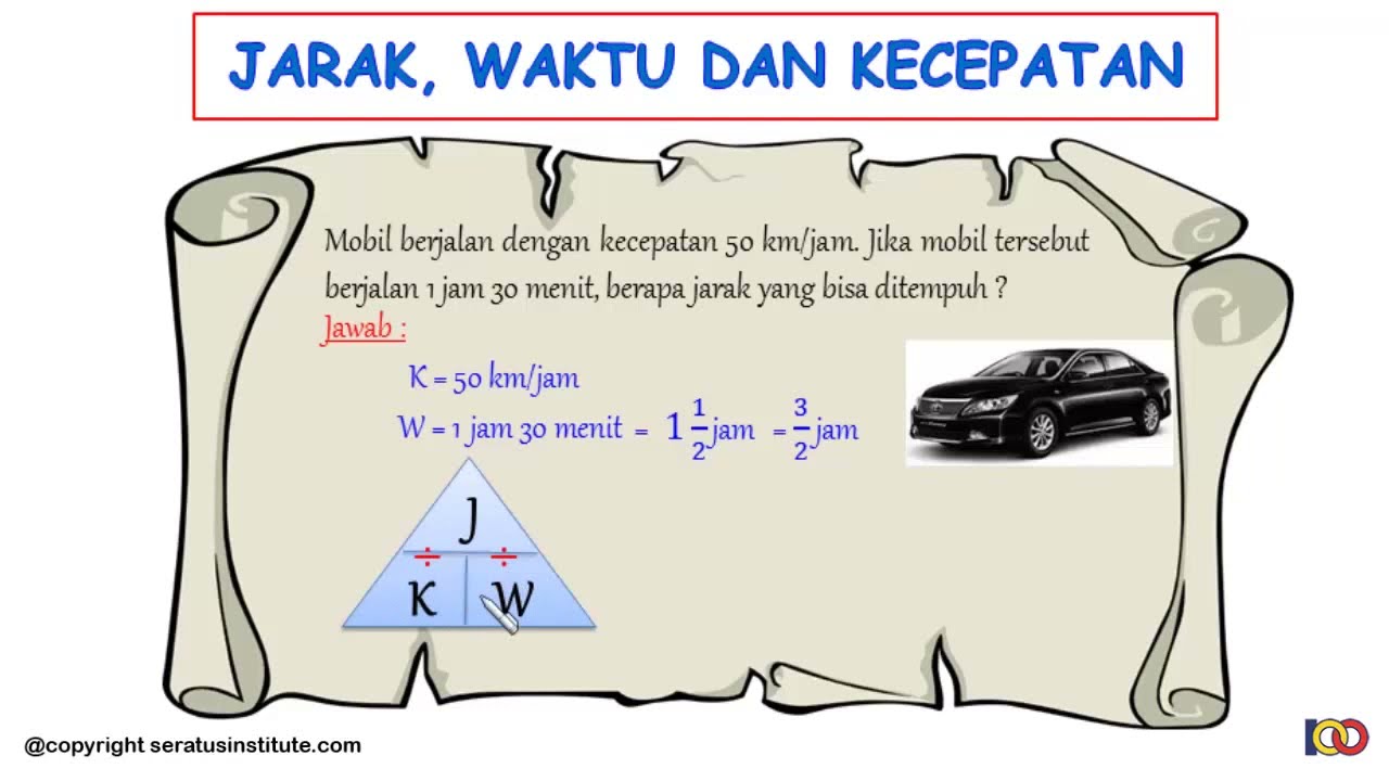 Contoh Soal Matematika Jarak Waktu Dan Kecepatan - Mata Pelajaran