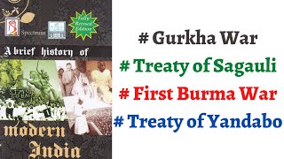 (V26) (Gurkha War, Sugauli Treaty, 1st Anglo-Burma War, Yandabo Treaty 1826) Spectrum Modern History