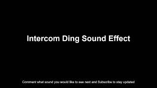 Intercom Ding Sound Effect
