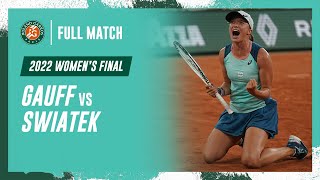 Swiatek vs Gauff 2022 Women's final Full Match | Roland-Garros
