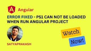 Angular Error Fix: Ng Serve Angular Compile Time Error - ng.ps1 Cannot Be Loaded #angular