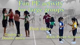 Fun PE activities to engage large group || physical-education games || pegames || physedgames