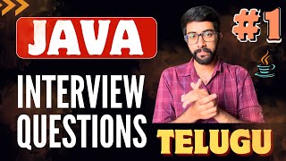 Java Interview Questions in Telugu | Part 1: Java Placement Questions | Vamsi Bhavani