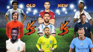 Old 🆚️ New 🆚️ Future🤯🔥 ( Messi Ronaldo Neymar vs Pele Maradona Cruyff vs Haaland Mbappe Vinicius)