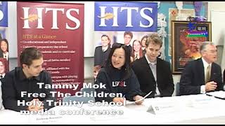 20071130, Tammy Mok, Free The Children, Holy Trinity School, media conference, Toronto, Canada