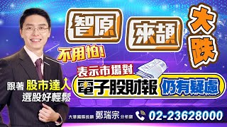 2023.04.26 鄭瑞宗分析師【股市達人】智原、來頡大跌...表示市場對電子股財報仍有疑慮！