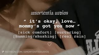 let mommy look after you tonight 🌧️🍵 ASMR ♡ F4A · sick comfort · nurturing · humming/shushing