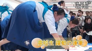 第1回茨城新聞社杯　書道パフォーマンス【いばキラニュース】H31.4.16