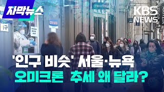 [자막뉴스] 인구 비슷한 서울과 뉴욕, 오미크론 확산은 달라…서울 '정점' 언제쯤? / KBS 2022.02.18