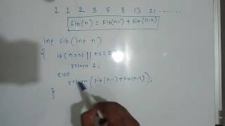 recursion fibonacci series