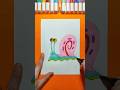 How to draw Gary the Snail from SpongeBob SquarePants 🐌 #drawing #tutorial #funny #cartoons #art