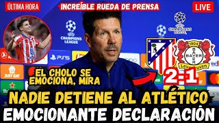 💥SORPRENDENTE MIRA GRAN DIEGO SIMEONE RUEDA DE PRENSA ATLÉTICO 2 VS 1 BAYER LEVERKUSEN