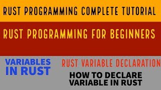 Rust Programming Complete Tutorial For Beginners|How To Declare Variable In Rust|Part:3