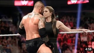 OOOOPS Randy Orton attacks and KISS Stephanie Mcmahon in front of Triple H !!!!!