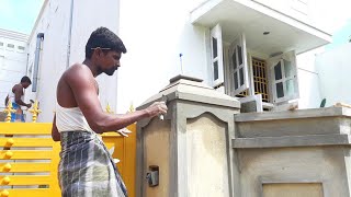 marvelous pillar Top Design-House main gate pillar design border installation-using sand and cement