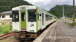 磐越西線　徳沢駅　会津若松駅行き　キハ110