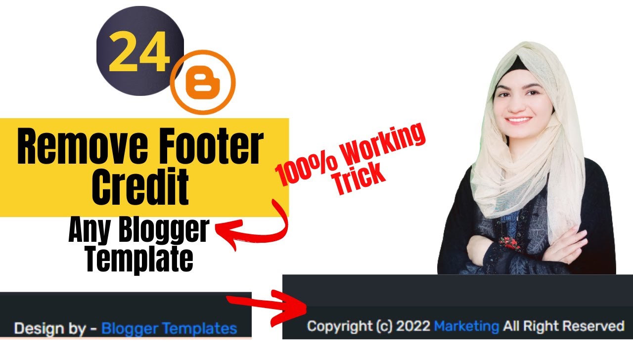 How To Change Footer Credit In Blogger 2022||remove Footer Credit ...