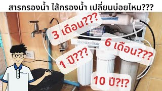 เปลี่ยนบ่อยแค่ไหน - สารกรองน้ำ ไส้กรองน้ำ (เครื่องกรองน้ำในครัวเรือน)