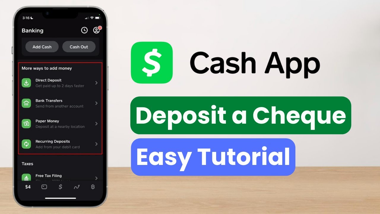 How To Deposit A Cheque On Cash App - (Deposit Check) - YouTube