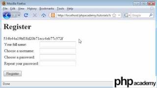 PHP Tutorials: Register & Login: User registration (Part 2)