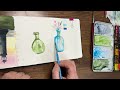 watercolor journal day 25 glass vessels