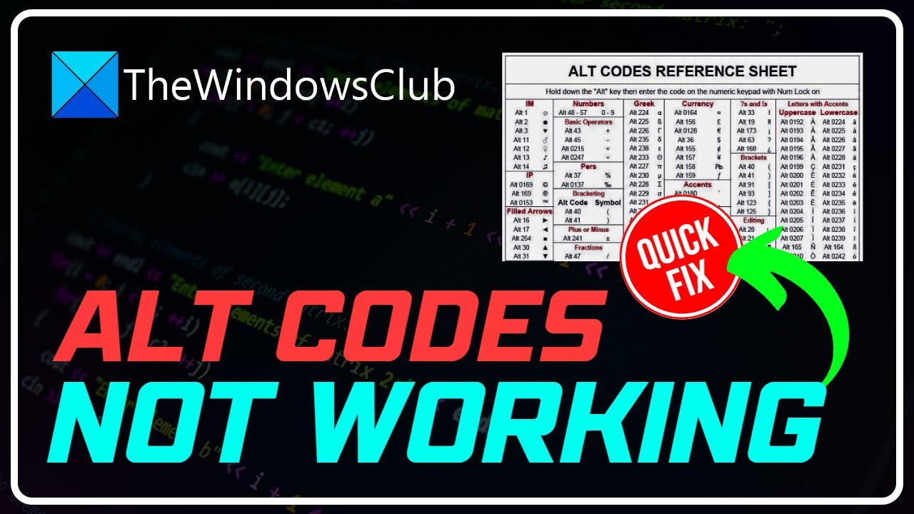Enable Alt Codes Windows 10 At Clemente Herrera Blog