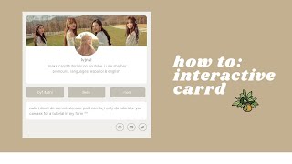cute & easy; interactive carrd tutorial (non pro)