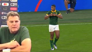Rassie Erasmus explains decision to call for the scrum on the mark