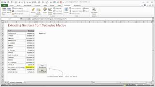 Extract Numbers using Excel VBA