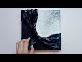 easy abstract acrylic painting using fabric diy 3d textured painting ✨