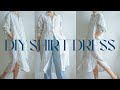 DIY shirt dress | Linen midi shirt dress