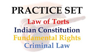 LAW EXAM I  LLB  l Law of Torts l Fundamental rights l Indian Constitution I Criminal Law