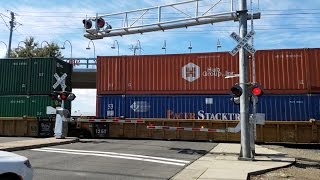 Florin Road Railroad Crossing, UP 8161 Intermodal Northbound, Sacramento CA